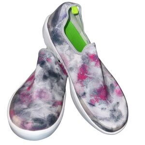 OOFOS OOMG Eezee Low Recovery Shoes Women’s 10 Tie Dye Slip On Comfort Sneakers